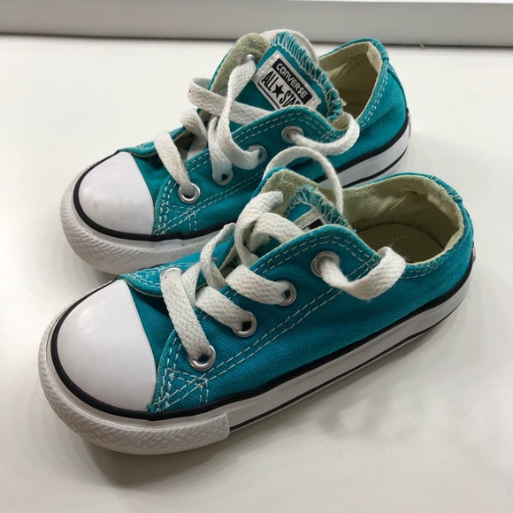 Teal Converse Sneakers. Sz 7. Great used condition - Picture 1 of 6